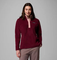 COLUMBIA Women's Benton Springs Half Snap Pullover - Wine