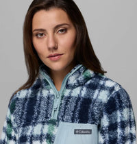 COLUMBIA Women's West Bend II Sherpa Half Zip Fleece - Blue