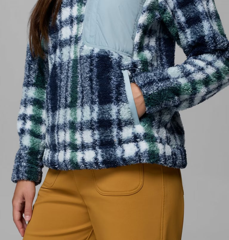 COLUMBIA Women's West Bend II Sherpa Half Zip Fleece - Blue