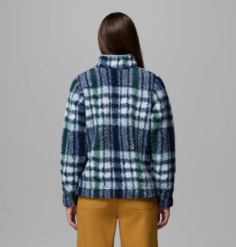 COLUMBIA Women's West Bend II Sherpa Half Zip Fleece - Blue