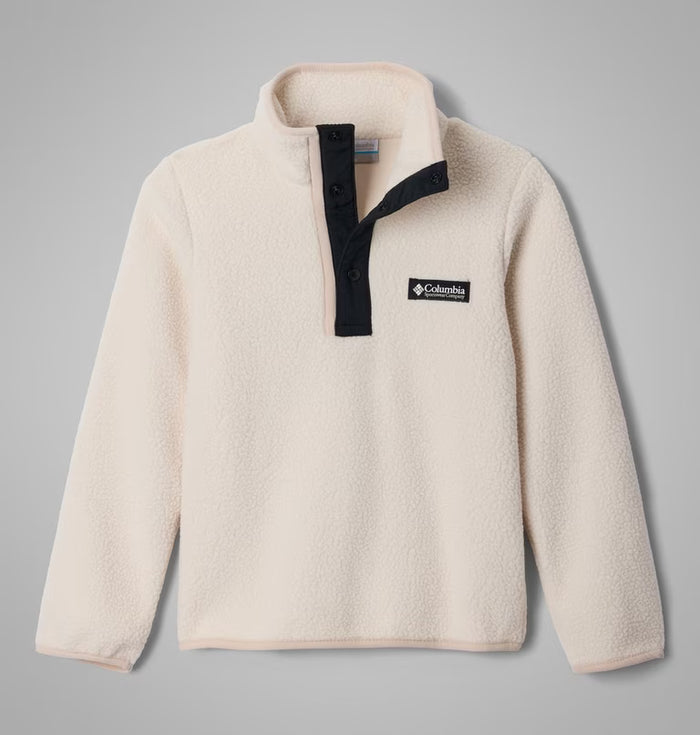 COLUMBIA Youth Helvetia II Sherpa Half Snap Fleece - Chalk