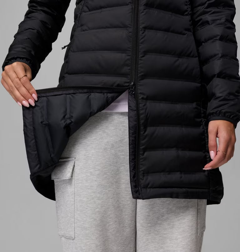 COLUMBIA Women's Lake 22 II Down Long Hooded Jacket - Black