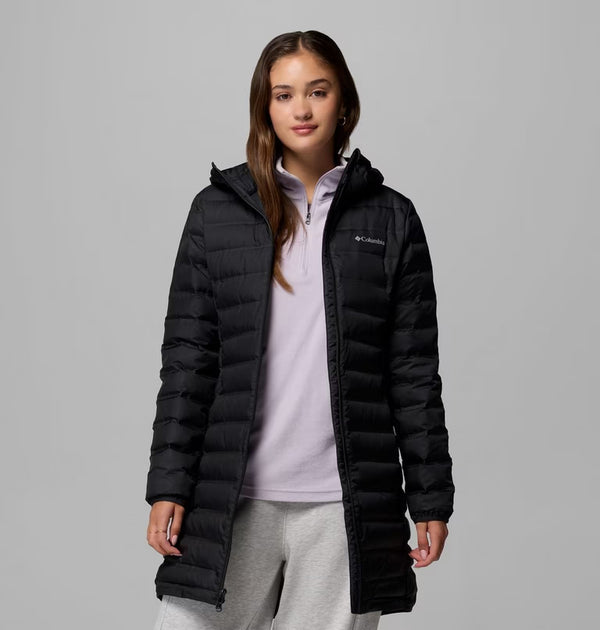COLUMBIA Women's Lake 22 II Down Long Hooded Jacket - Black