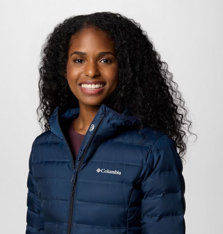 COLUMBIA Women's Lake 22 II Down Long Hooded Jacket - Navy
