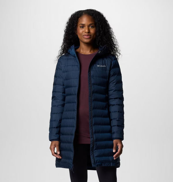 COLUMBIA Women's Lake 22 II Down Long Hooded Jacket - Navy