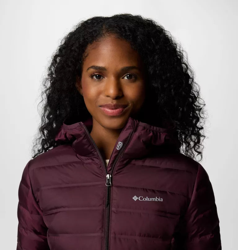 COLUMBIA Women's Lake 22 II Down Hooded Jacket - Purple