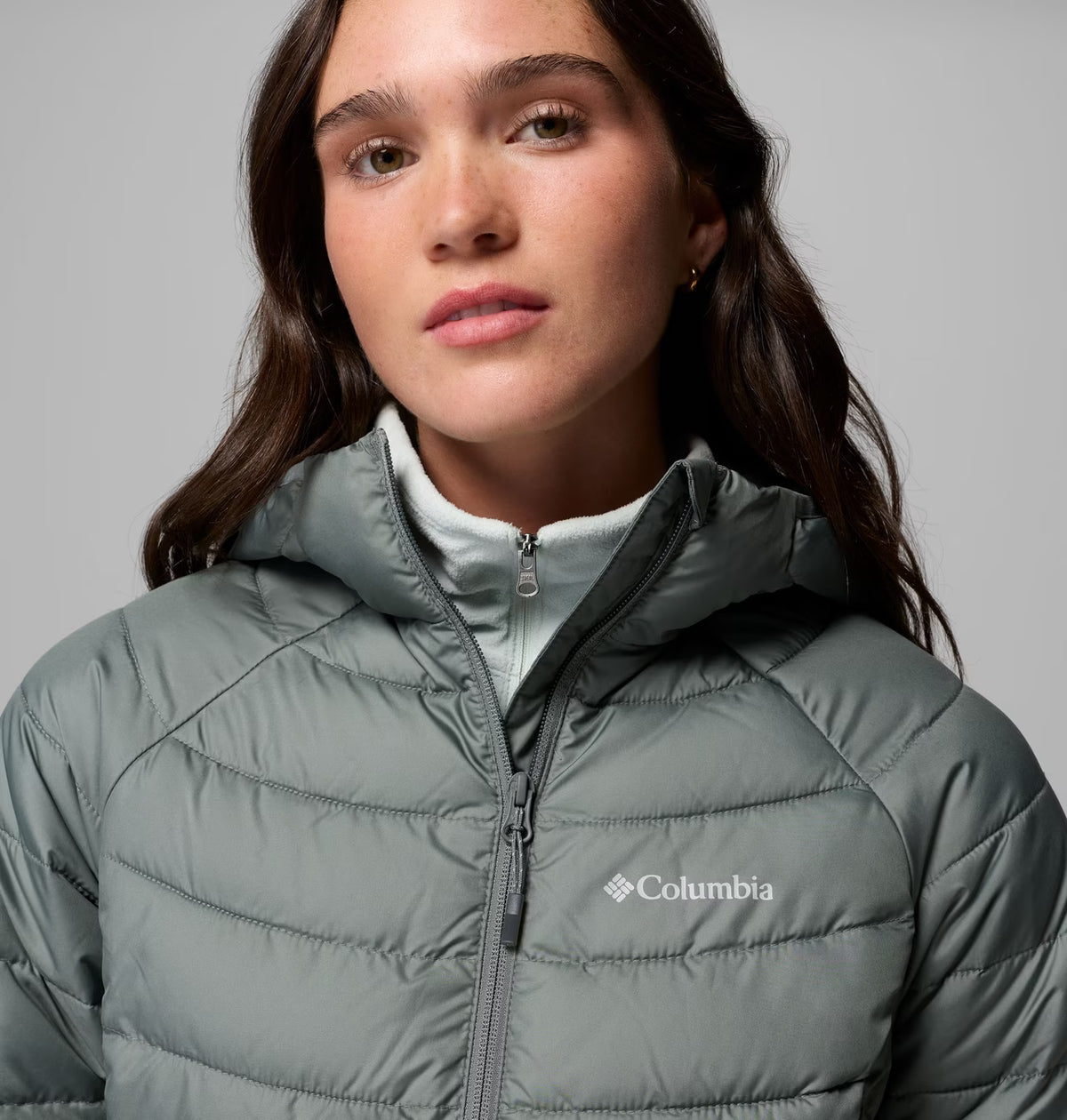 COLUMBIA Women’s Powder Lite II Hooded Insulated Jacket - Sage