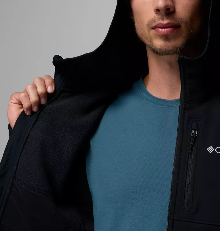 COLUMBIA Men's Ascender II Hooded Softshell Hiking Jacket - Black