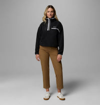 COLUMBIA Women's Helvetia™ II Cropped Sherpa Half Snap Fleece - Black