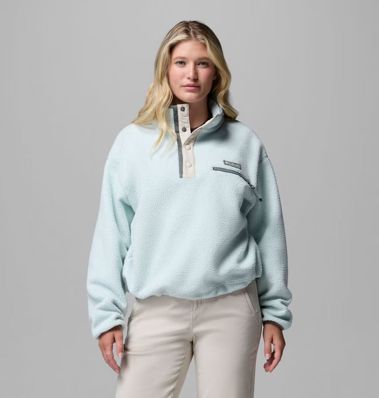 COLUMBIA Women's Helvetia™ II Cropped Sherpa Half Snap Fleece - Teal