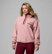 COLUMBIA Women's Helvetia II Cropped Sherpa Half Snap Fleece - Pink