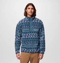 COLUMBIA Men's Helvetia II Printed Half Snap Fleece - Blue