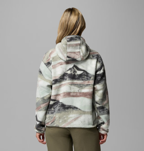 COLUMBIA Women's Helvetia II Sherpa Fleece Printed Hoodie - Green
