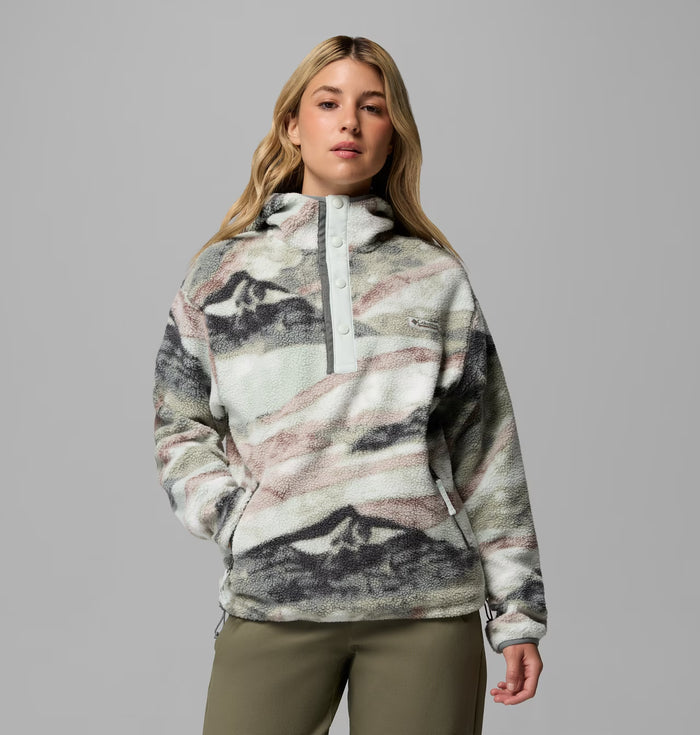 COLUMBIA Women's Helvetia II Sherpa Fleece Printed Hoodie - Green