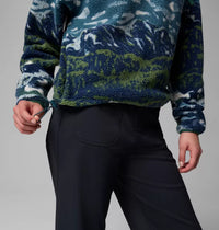 COLUMBIA Women's Helvetia II Cropped Sherpa Half Snap Printed Fleece - Blue