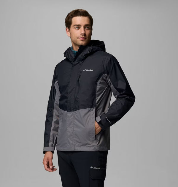 COLUMBIA Men's Pouring Adventure III Waterproof Hiking Jacket - Black