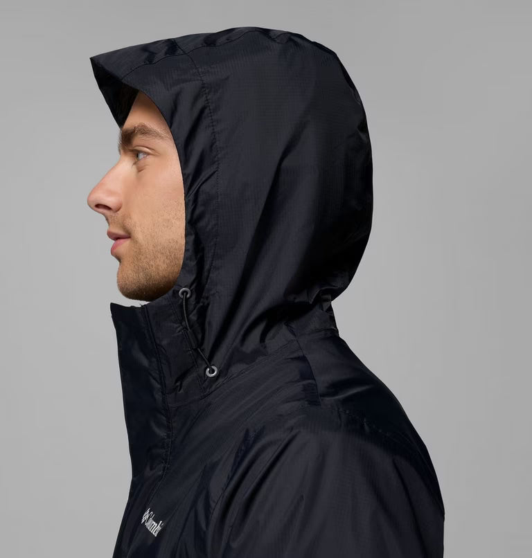 COLUMBIA Men's Pouring Adventure III Waterproof Hiking Jacket - Black