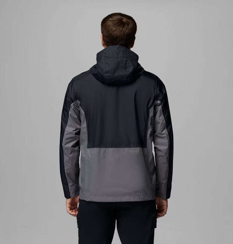 COLUMBIA Men's Pouring Adventure III Waterproof Hiking Jacket - Black