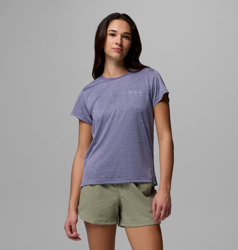 COLUMBIA Women's BlueVista Hill Technical T-Shirt - Lavendar
