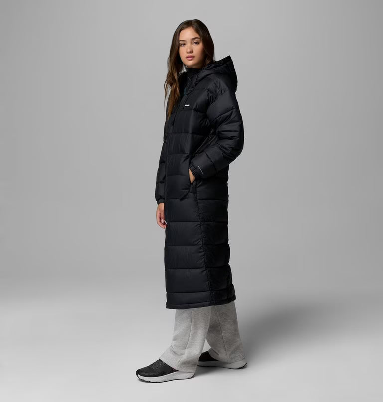COLUMBIA Women's Pike Lake III Long Hooded Puffer Jacket - Black