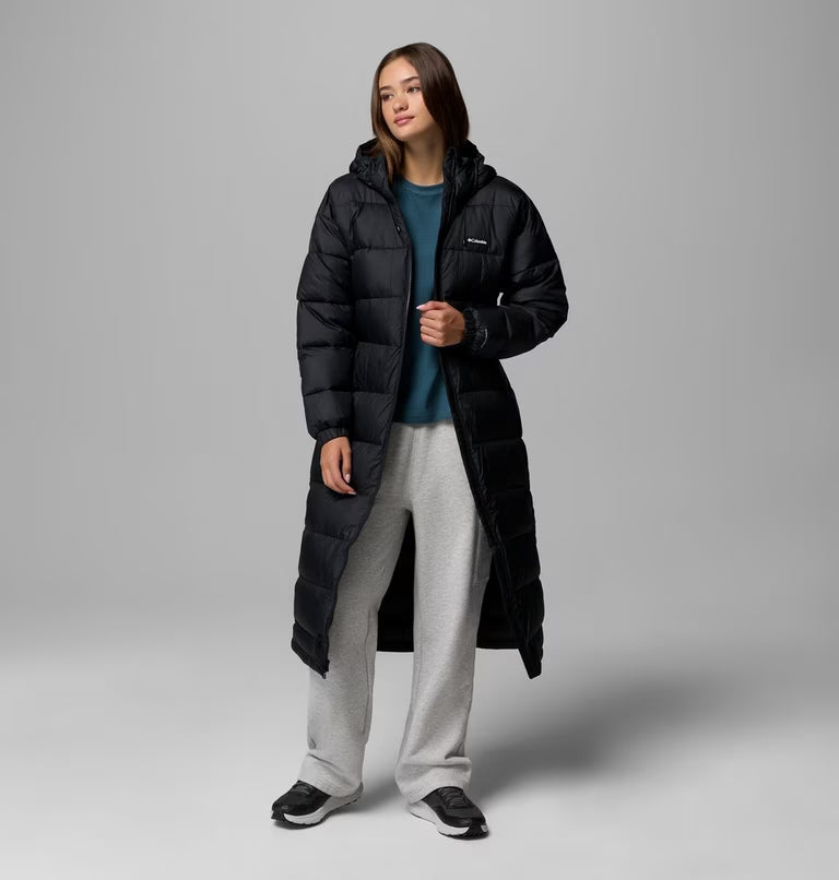 COLUMBIA Women's Pike Lake III Long Hooded Puffer Jacket - Black