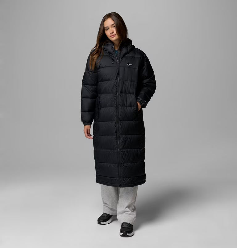COLUMBIA Women's Pike Lake III Long Hooded Puffer Jacket - Black