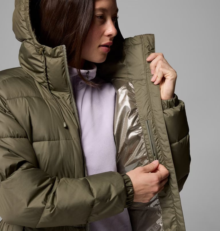 COLUMBIA Women's Pike Lake III Long Hooded Puffer Jacket - Green