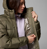 COLUMBIA Women's Pike Lake III Long Hooded Puffer Jacket - Green