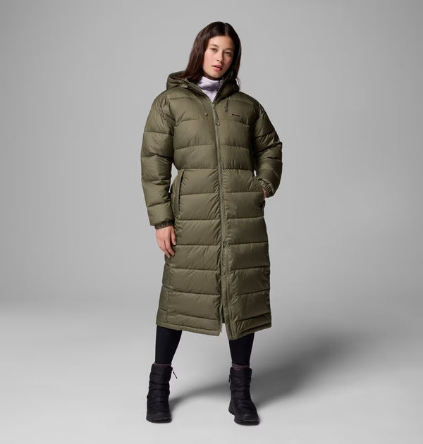 COLUMBIA Women's Pike Lake III Long Hooded Puffer Jacket - Green