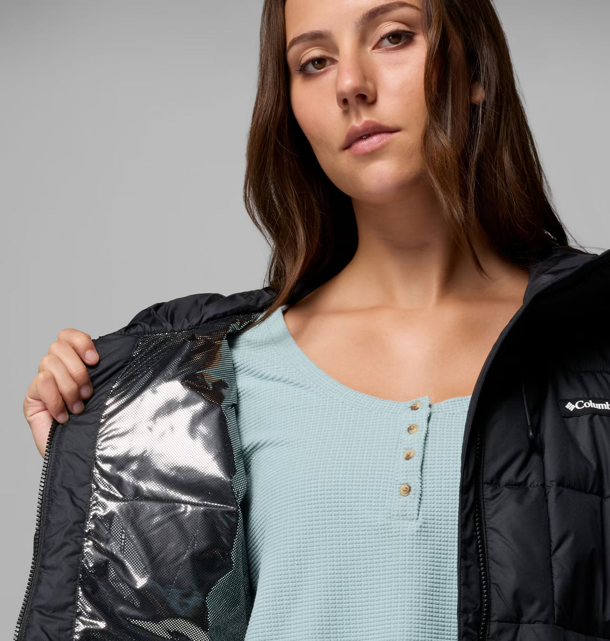 COLUMBIA Women's Pike Lake III Hooded Puffer Jacket - Black