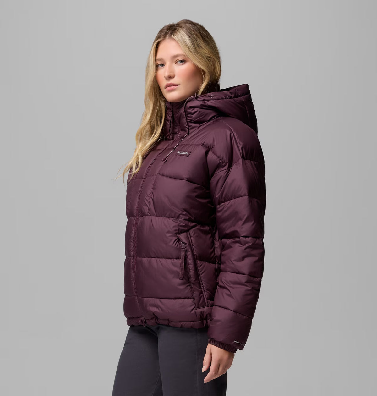 COLUMBIA Women's Pike Lake III Hooded Puffer Jacket - Burgundy