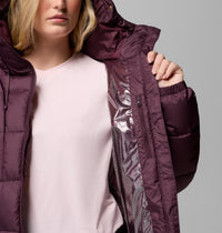 COLUMBIA Women's Pike Lake III Hooded Puffer Jacket - Burgundy