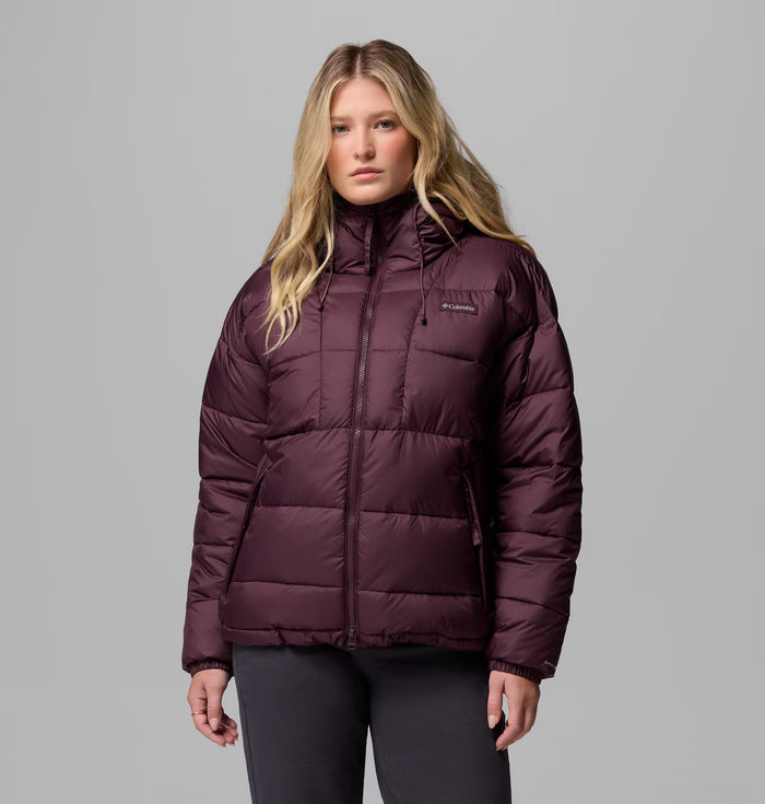 COLUMBIA Women's Pike Lake III Hooded Puffer Jacket - Burgundy
