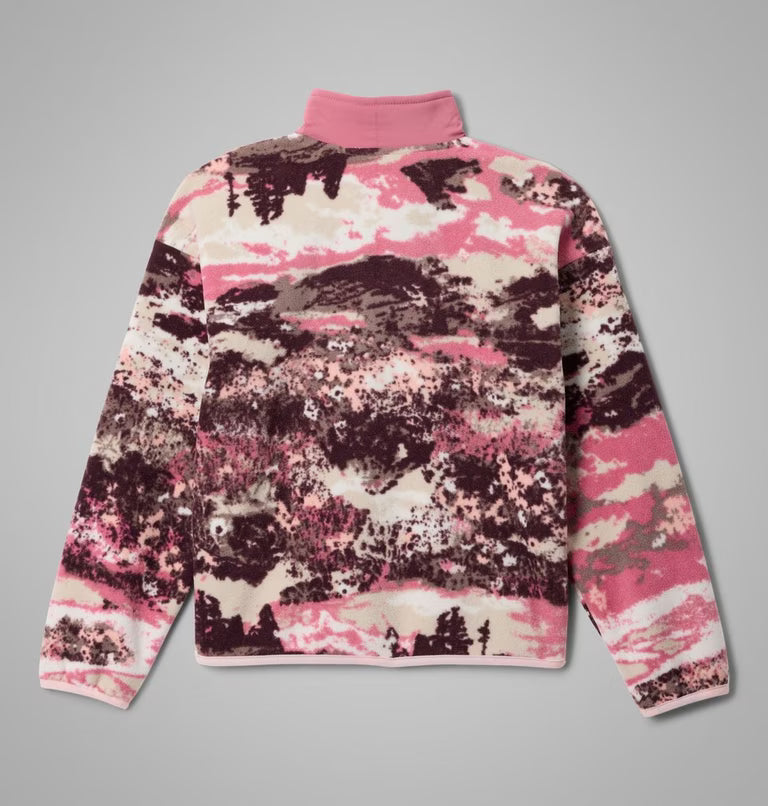 COLUMBIA Girl's Sequoia Grove Printed Fleece Jacket - Pink