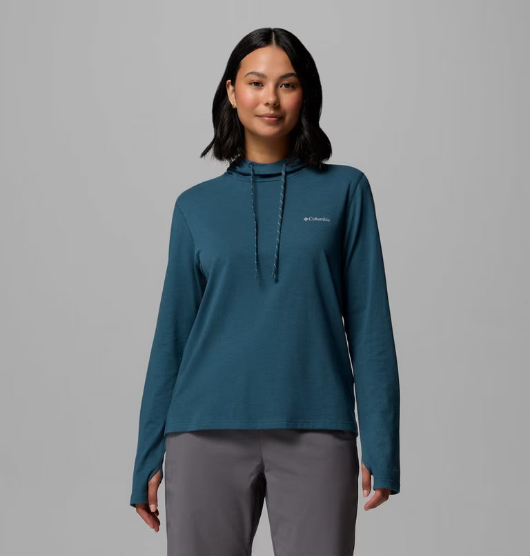 COLUMBIA Women's Sun Trek Technical Hoodie - Everblue