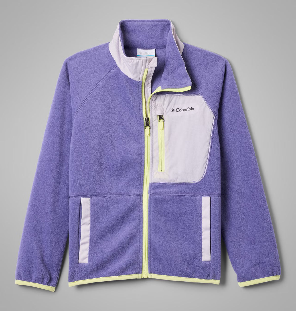 COLUMBIA Girl's Fast Trek Recycled Fleece Jacket - Purple