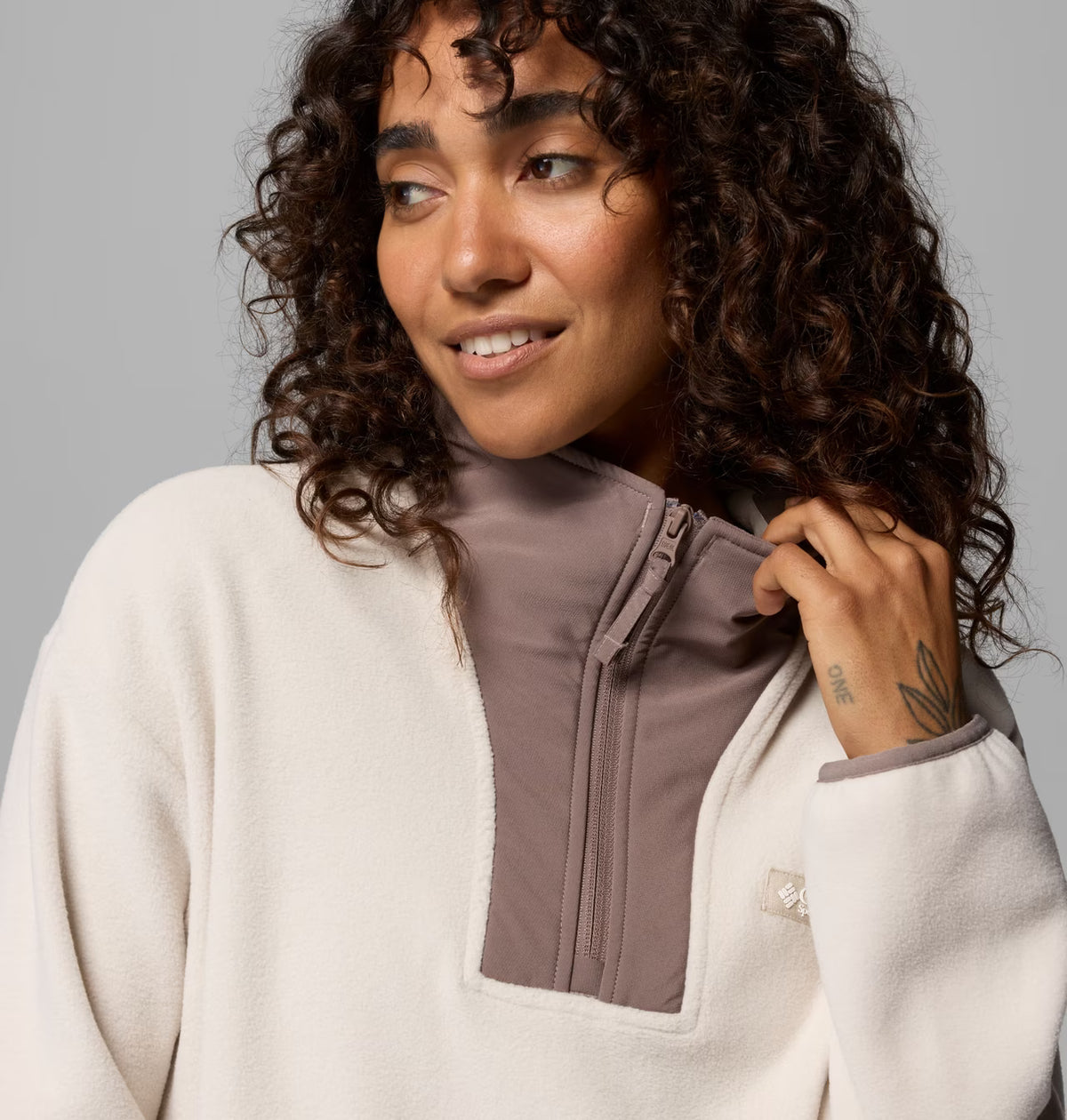 COLUMBIA Women's Sequoia Grove Half Zip Fleece -Stone/Brown