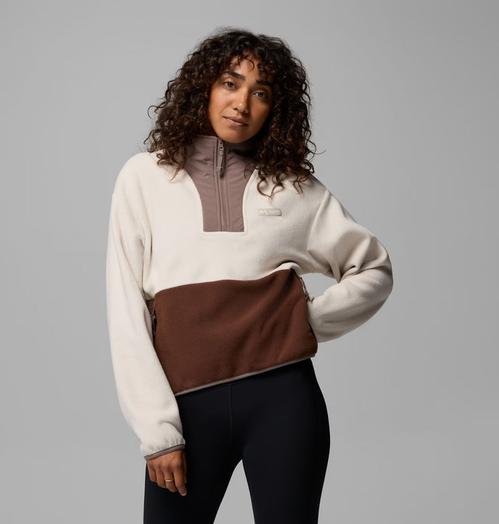 COLUMBIA Women's Sequoia Grove Half Zip Fleece -Stone/Brown