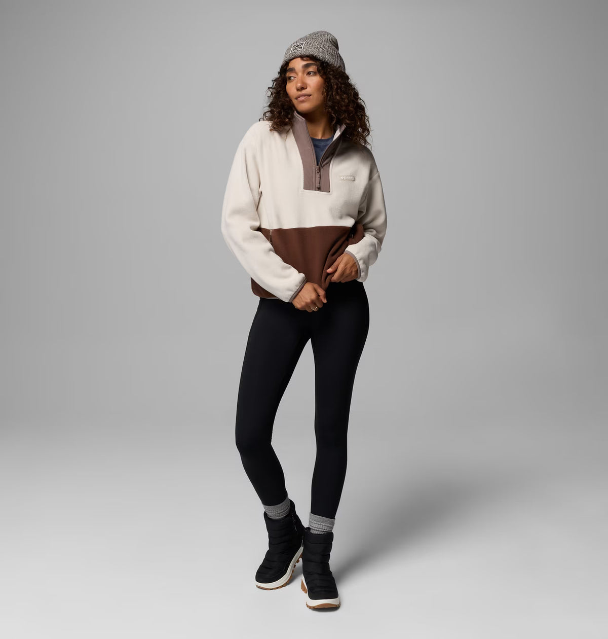 COLUMBIA Women's Sequoia Grove Half Zip Fleece -Stone/Brown
