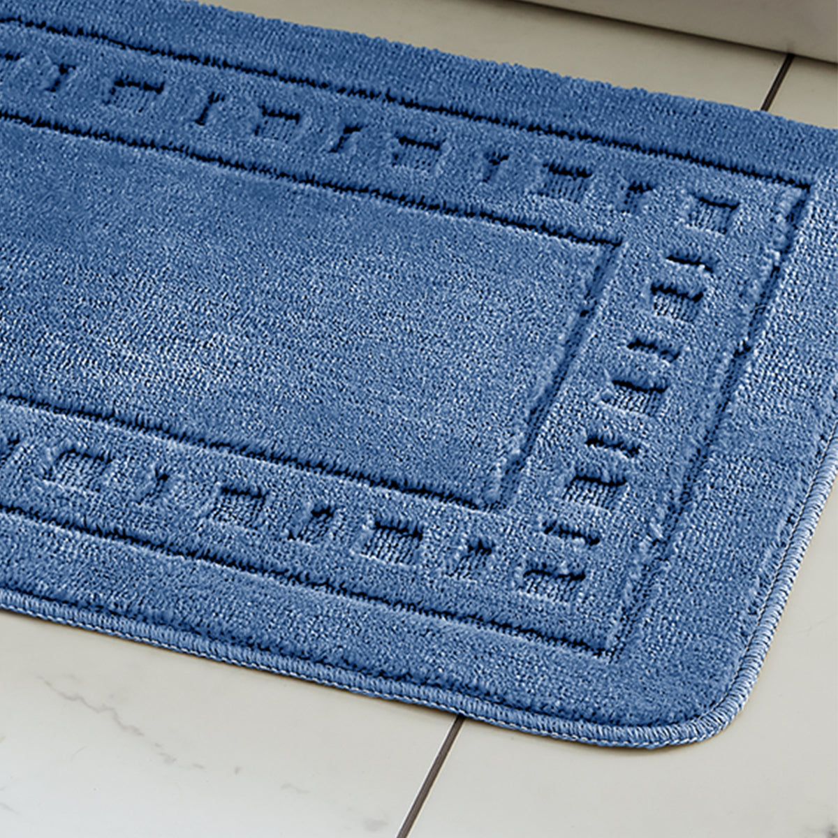 CATHERINE LANSFIELD Armoni Bath and Pedestal Mat Set - Blue
