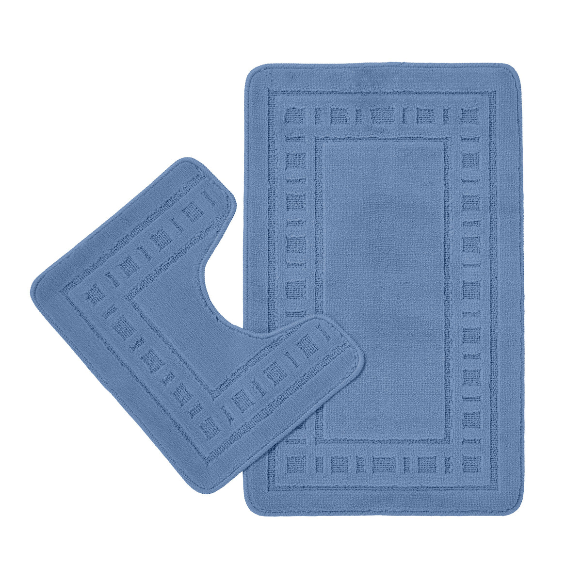 CATHERINE LANSFIELD Armoni Bath and Pedestal Mat Set - Blue