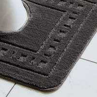 CATHERINE LANSFIELD Armoni Bath and Pedestal Mat Set - Charcoal