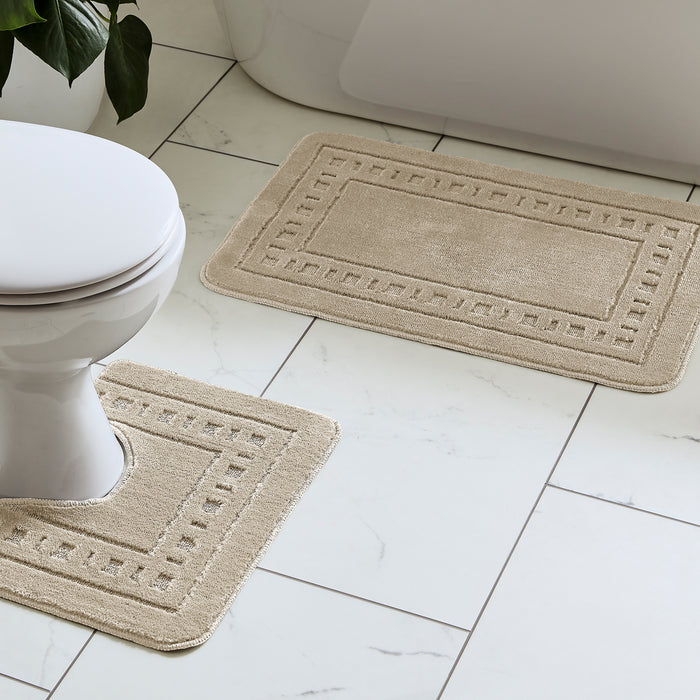 CATHERINE LANSFIELD Armoni Bath and Pedestal Mat Set - Natural