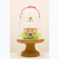 Gingerbread Cupcake House In a Dome Christmas Decoration