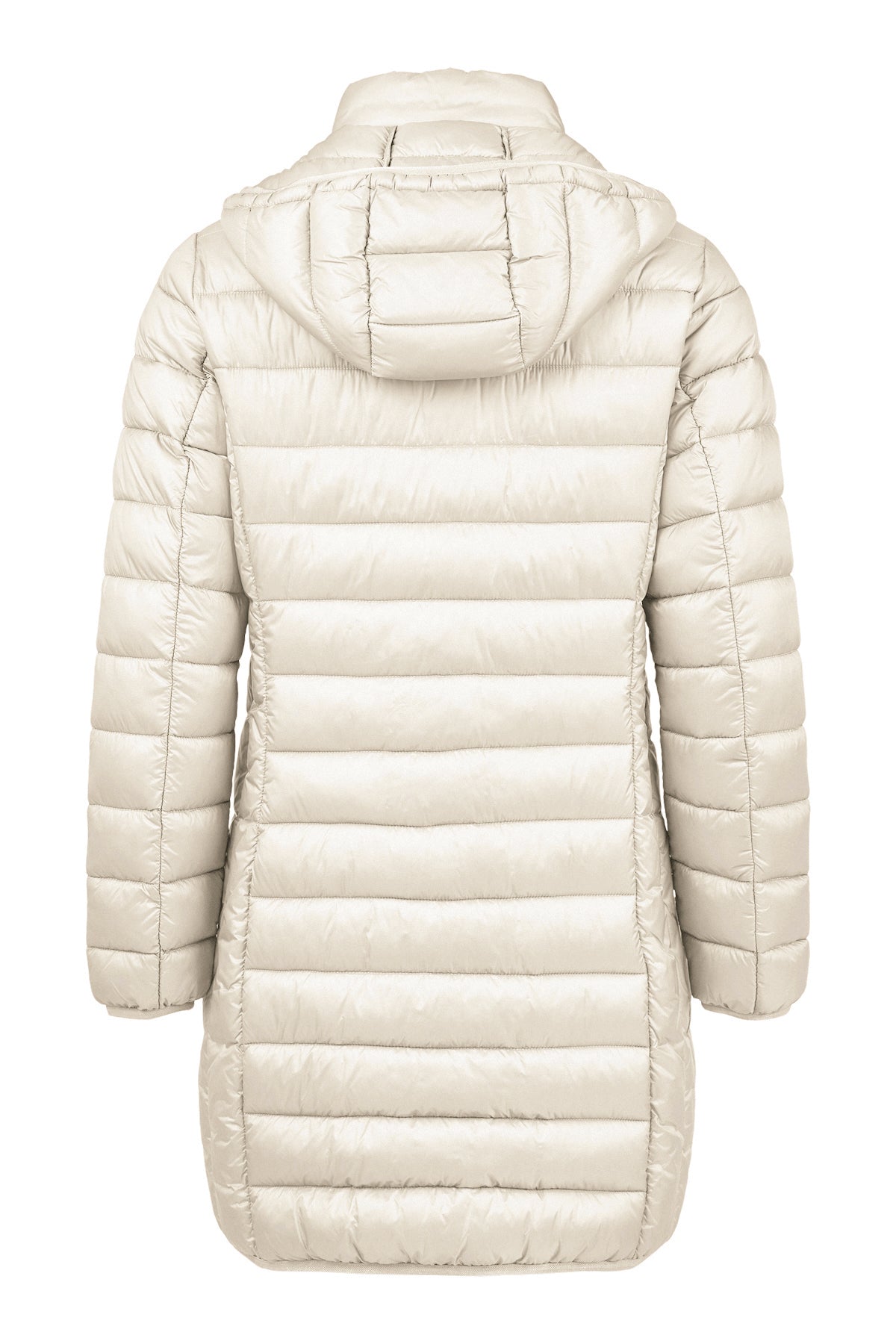 FRANDSEN Quilted Windproof Hooded Down Coat - Cream