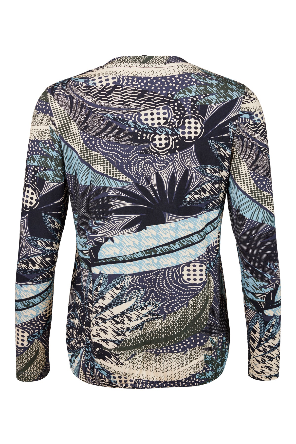 SUNDAY V-Neck Print Top