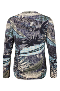 SUNDAY V-Neck Print Top