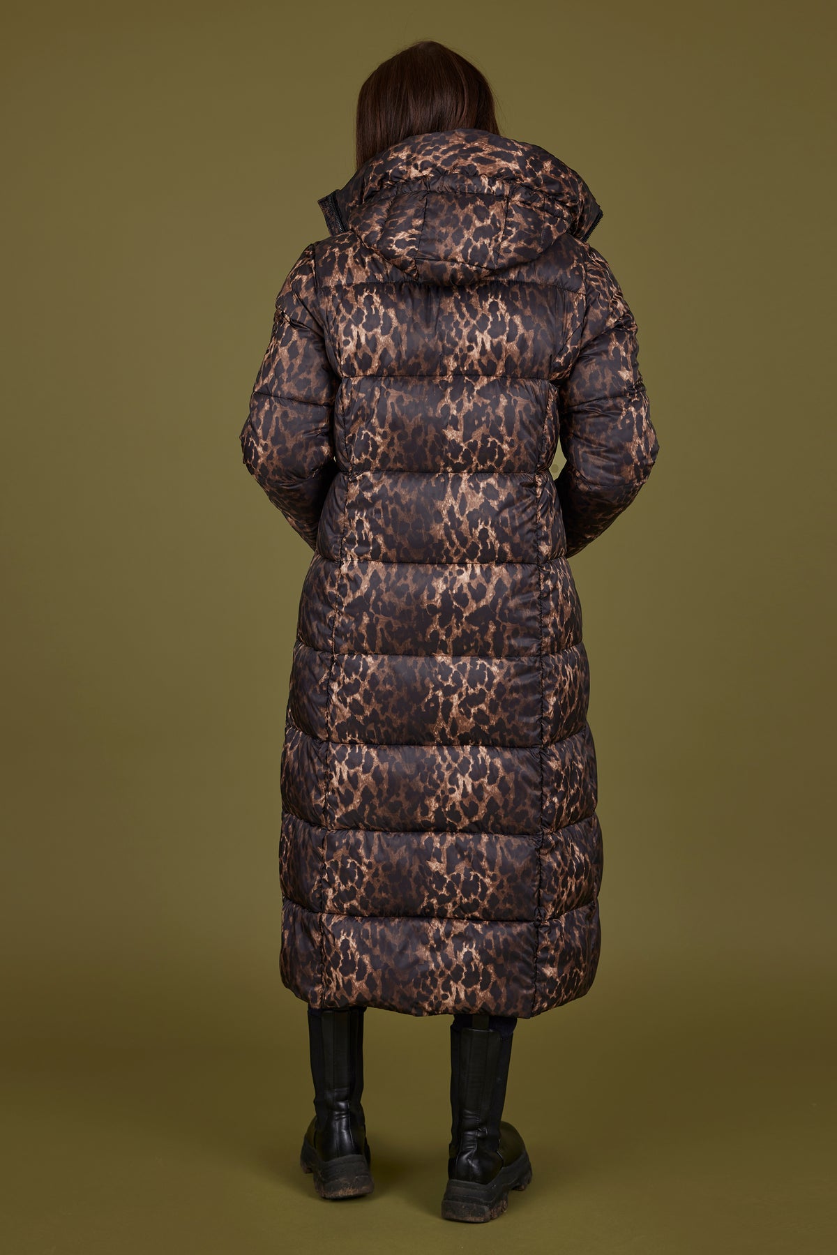NORMANN Longline Animal Print Padded Coat