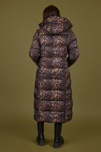 NORMANN Longline Animal Print Padded Coat