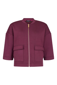 SUNDAY 3/4 Sleeve FZ Jacket - Plum